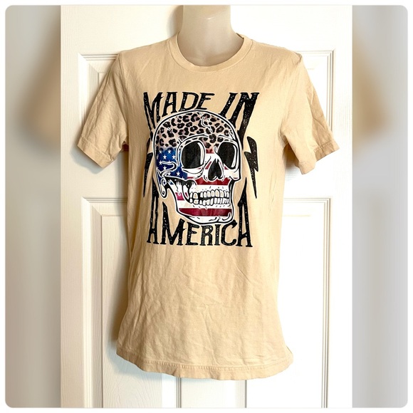 Made in America Sugar Skull T-shirt - Picture 1 of 7